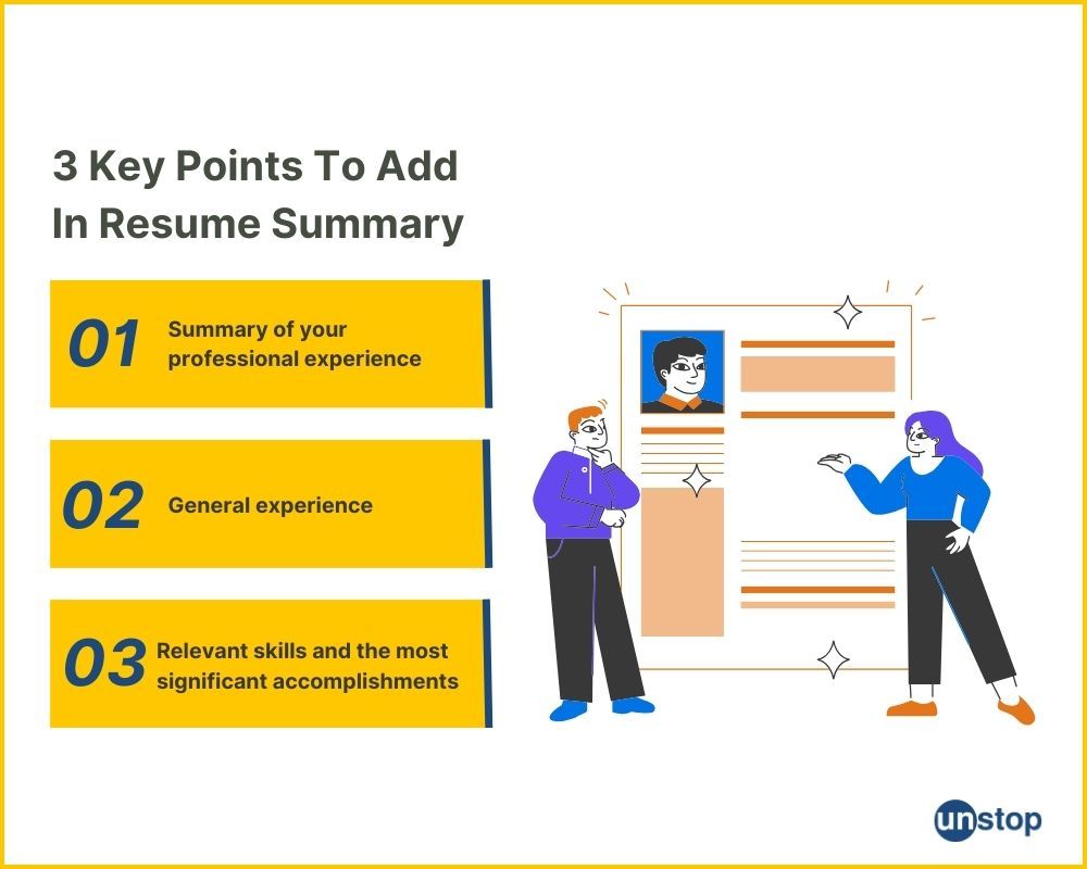 Must-have information in a resume summary