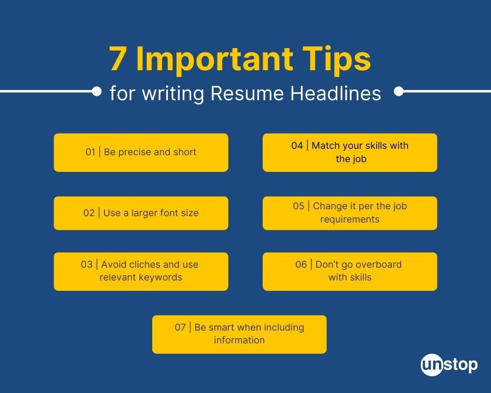 Tips for writing a resume headline