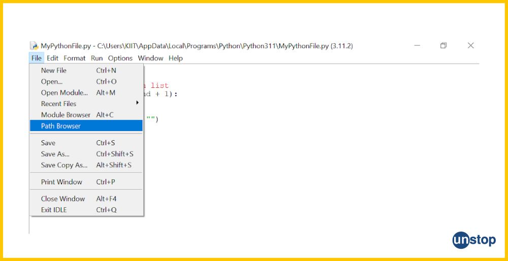 Python IDLE | A Beginner's Guide With Images & Codes! // Unstop