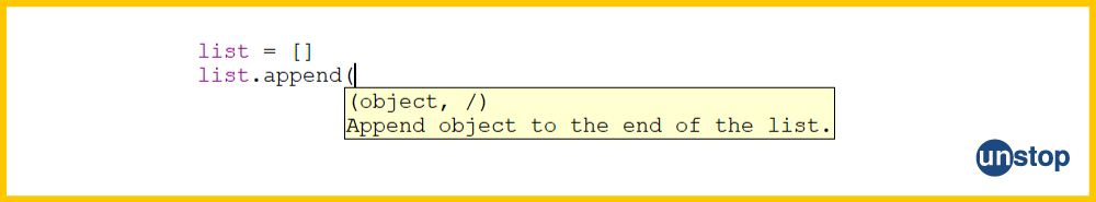 Python IDLE calltips/ autocomplete example.