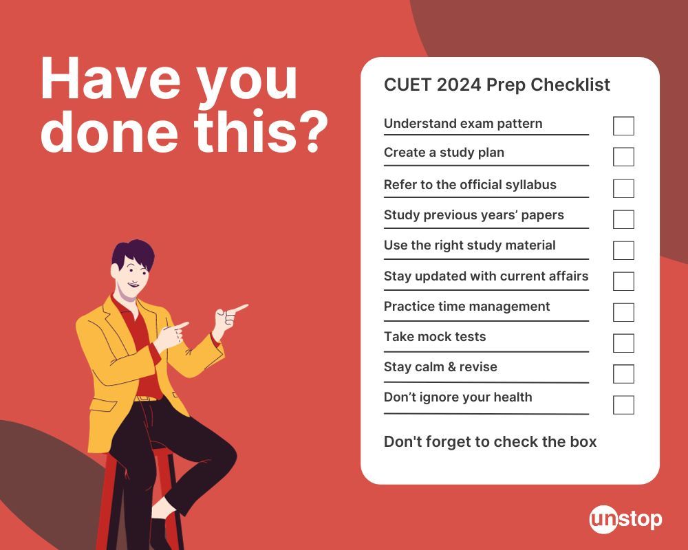 Checklist on wow to prepare for CUET