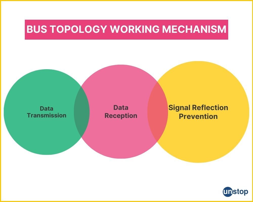 Working mechanism of bus topology in computer network 