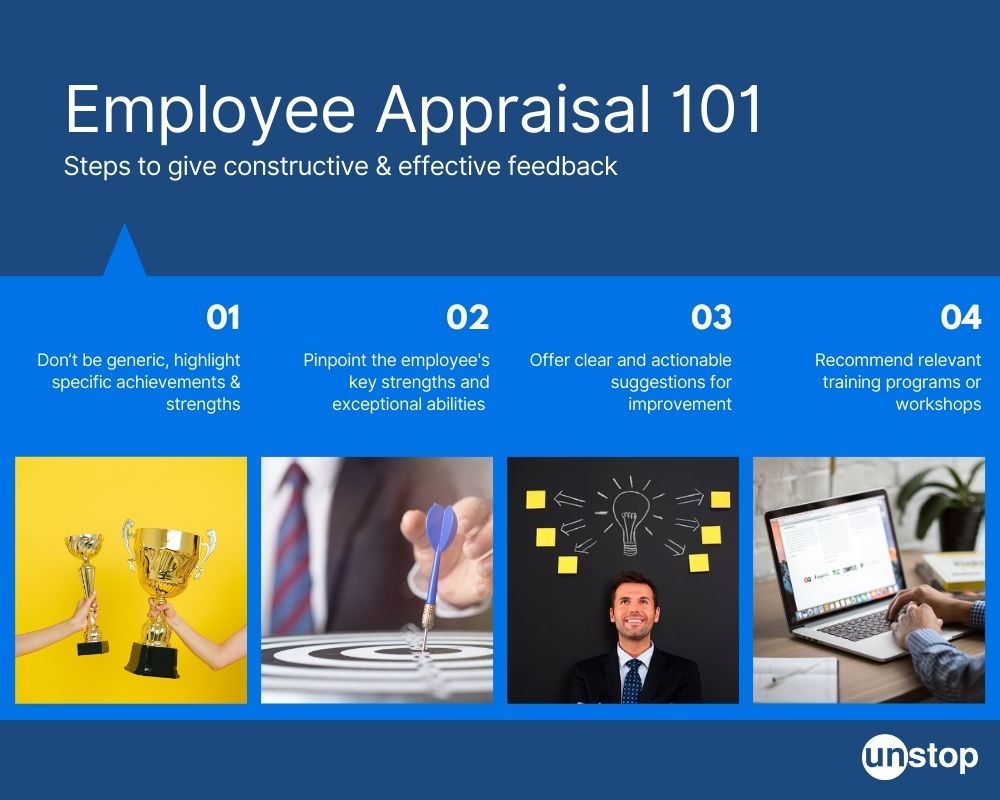 Steps to write employee appraisal comments