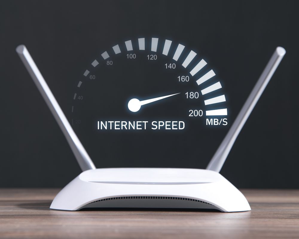 Distance vector routing image sample of a router measuring the speed of internet