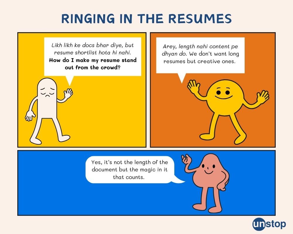 UTM'24 comic strip on how to make resumes stand out