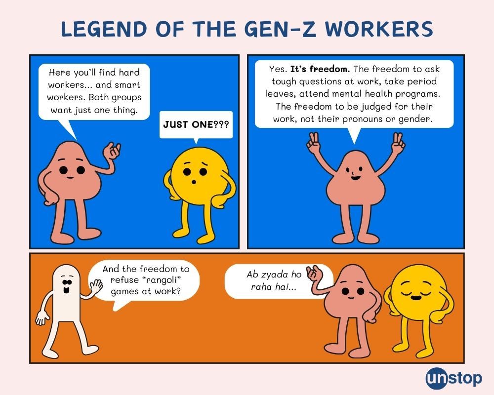 UTM'24 Comic Strip on Building GenZ workplaces