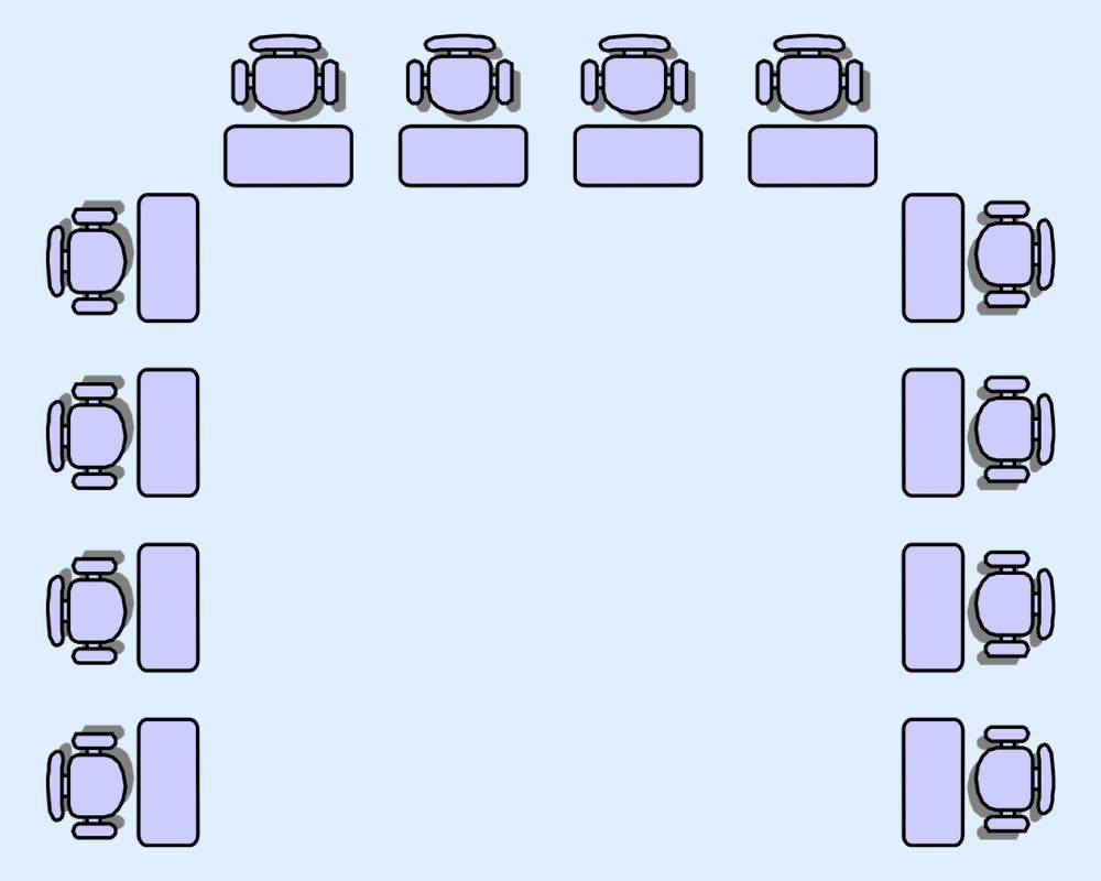 Polygonal seating arrangement 