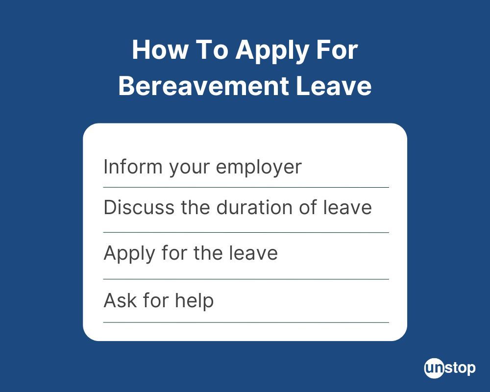 Steps for applying a bereavement leave