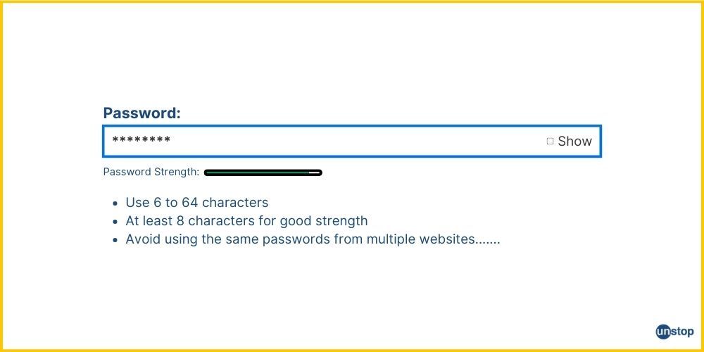 Example of using strings and length on string in password verification.