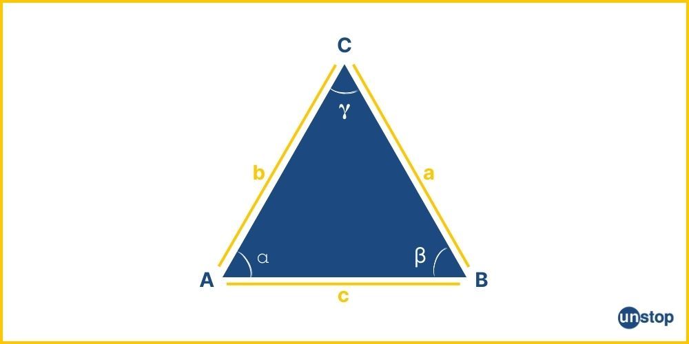 Diagram representing the area of triangle in python.