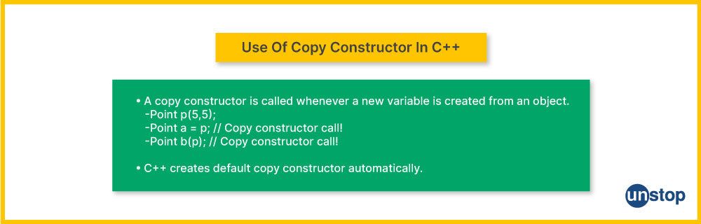 Use of copy constructor in C++