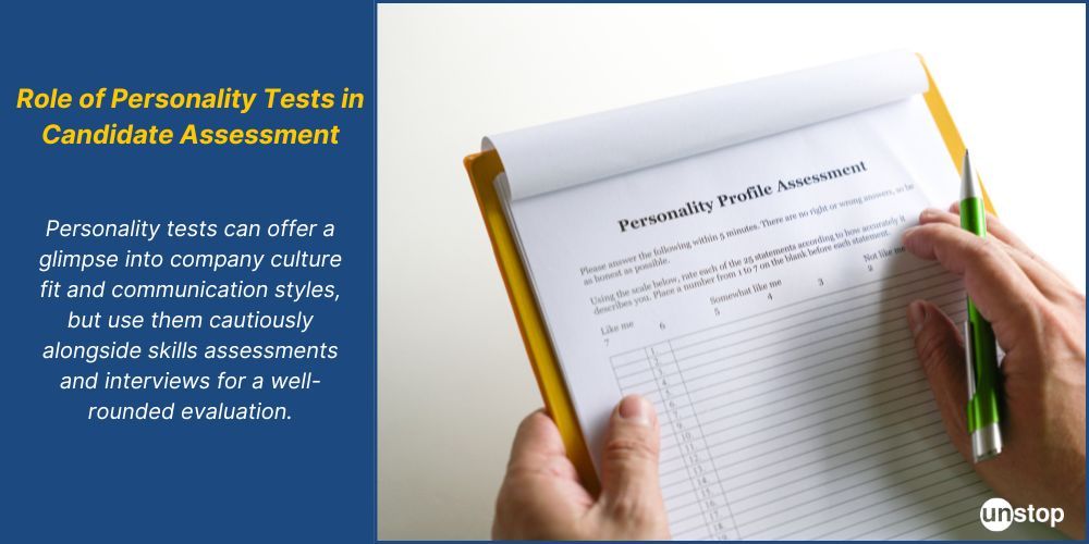 The role of Personality tests in candidate assessment