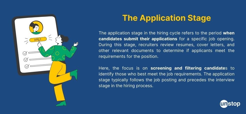 Explanation of application stage in hiring cycle