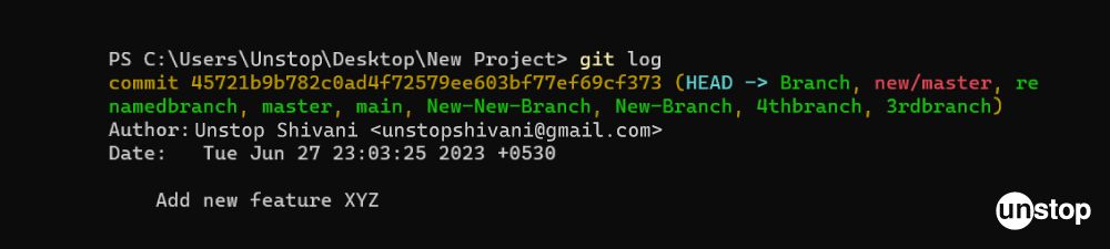 Switching Branches In Git | Accessing the log/ commit history