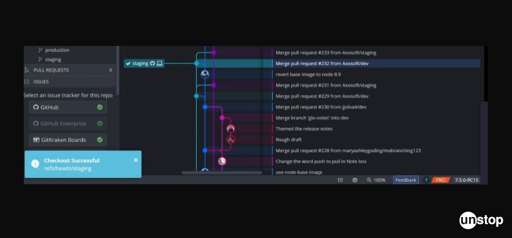 Switching Branches In Git using GitKraken 2