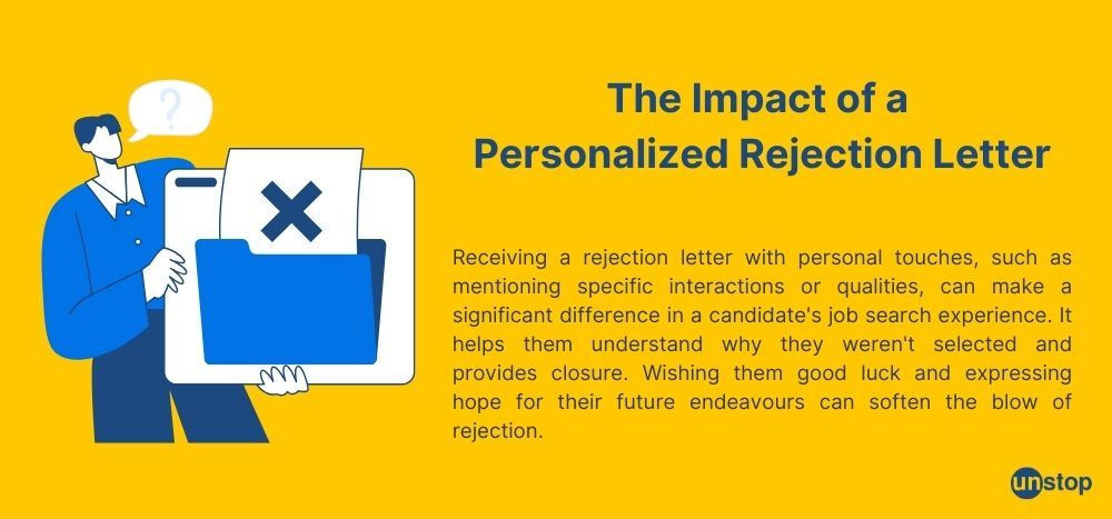 Impact of personalized job rejection letter