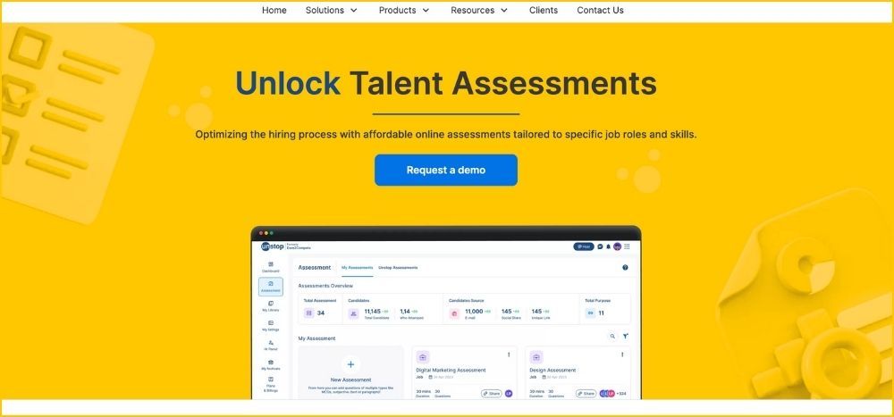 Unstop Talent Assessment Platform Screenshot