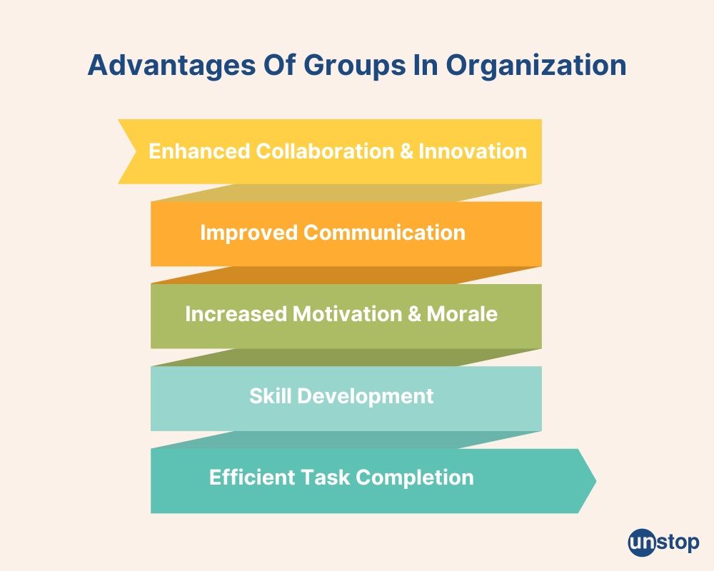 Advantages of groups in organization 