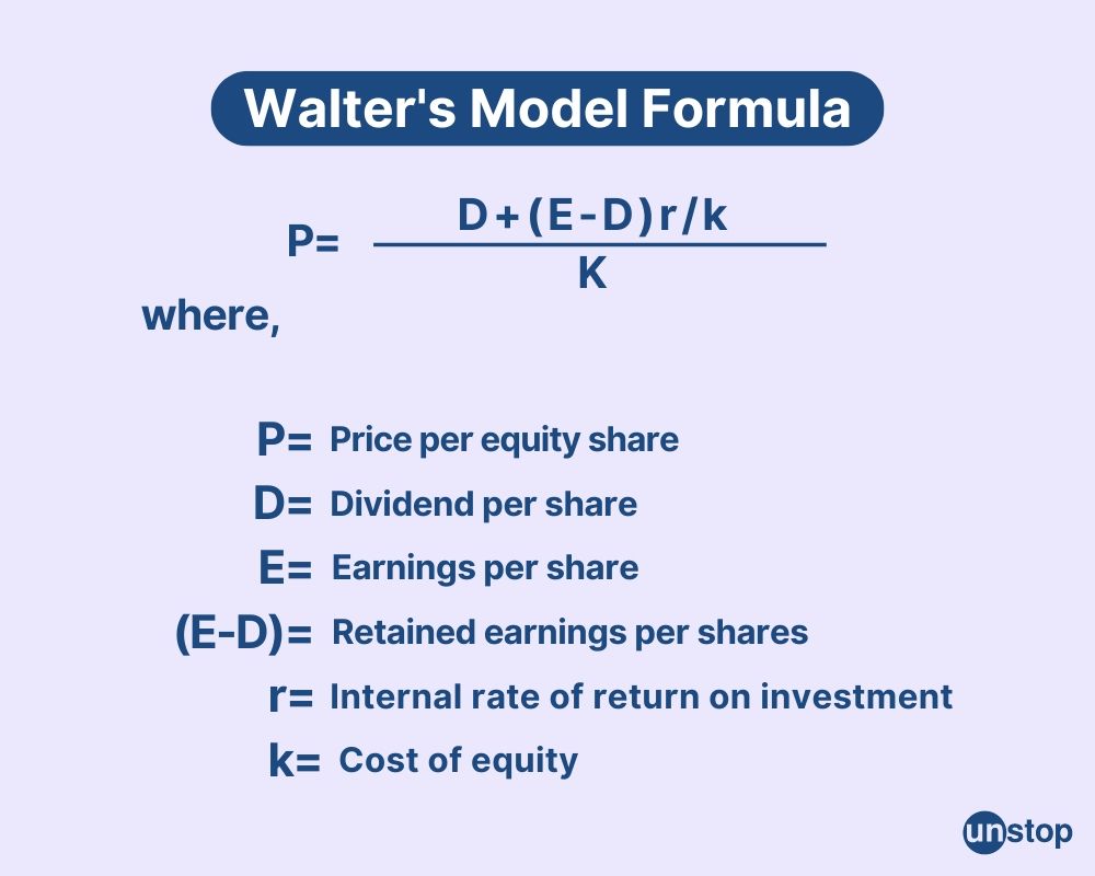 Walter model formula 