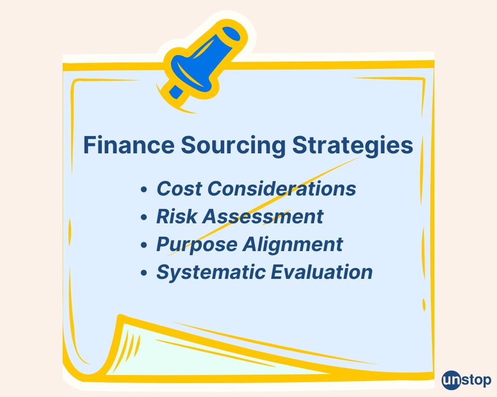 Finance sourcing strategies 