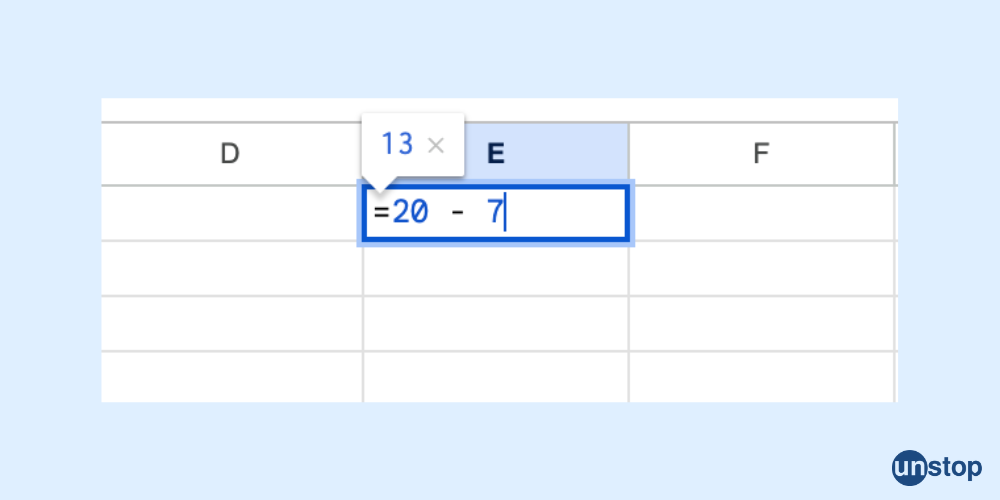 Direct Subtraction of Numbers