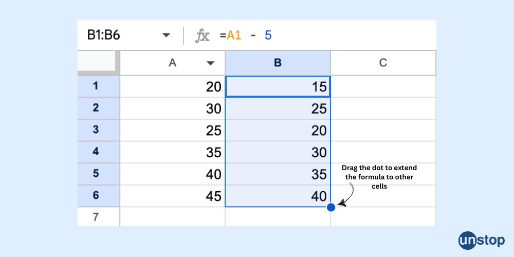 Subtract a Constant from Multiple Cells