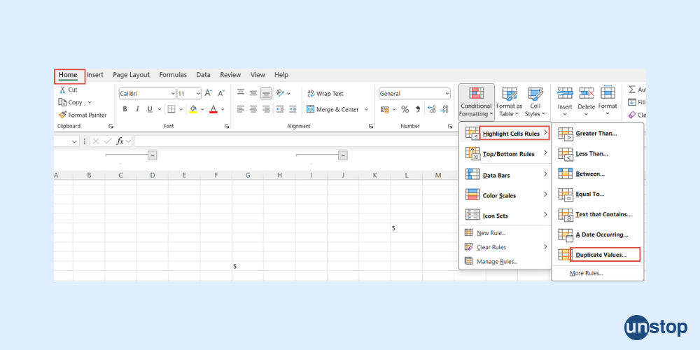 Highlight Duplicates Using Conditional Formatting in Excel