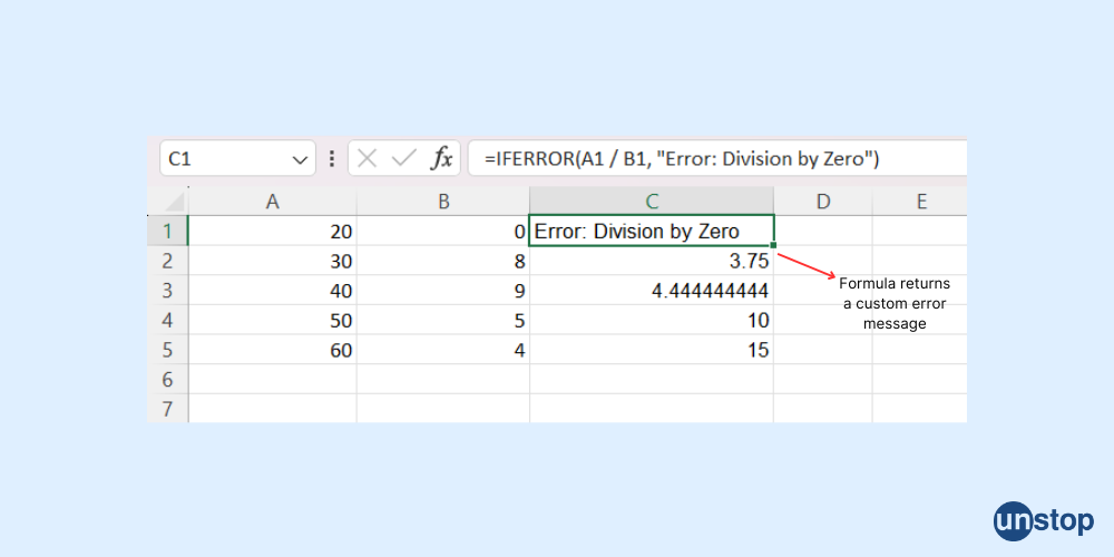 IFERROR in Excel