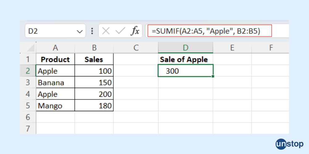 Sum Values Based on Text Criteria