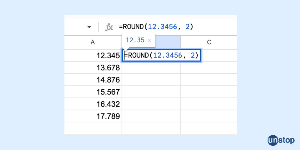 Round Function in Excel