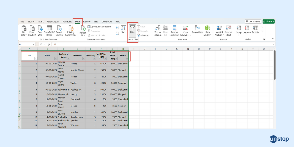 Using Filters to Narrow Down Results