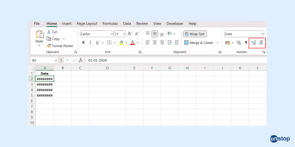 Reduce decimal spaces in Excel