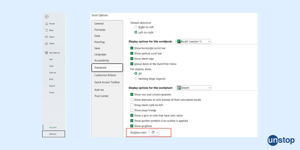 Change gridline color