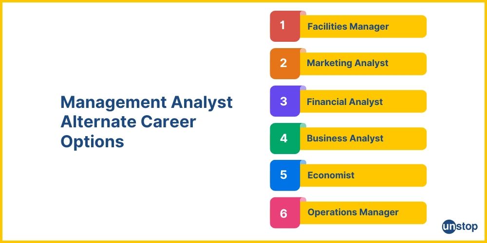 Alternatives for a management analyst career.