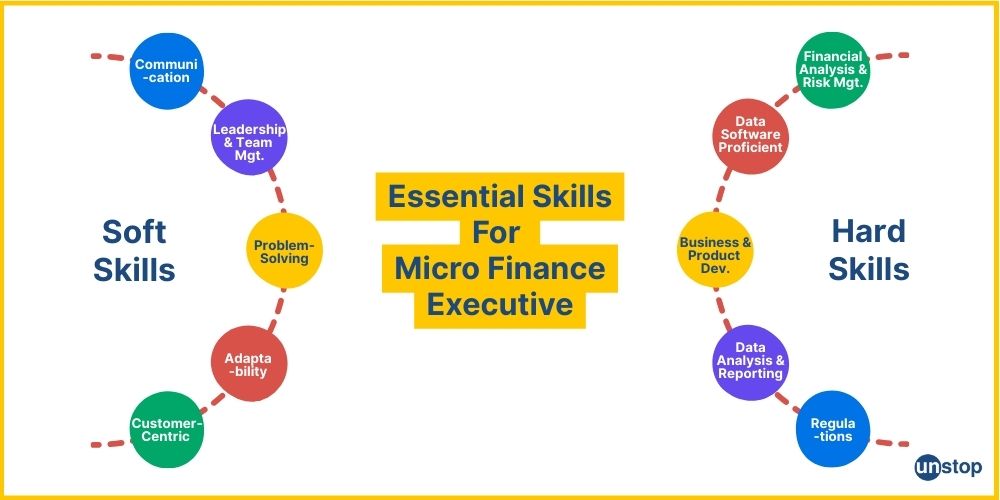 Essential skills needed for successful micro-finance executive career.
