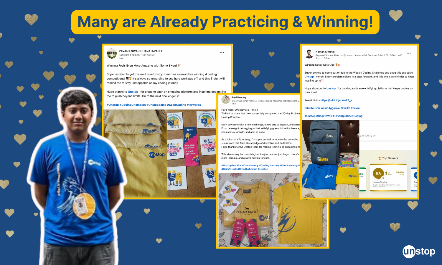 Win Unstop merch through Practice