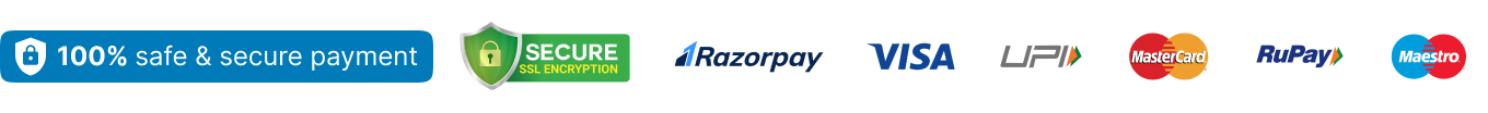 100% safe & secure payment