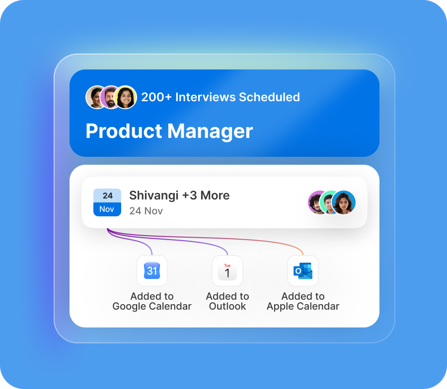 AI auto-reads recruiter calendars and proposes interview slots to candidates in real-time