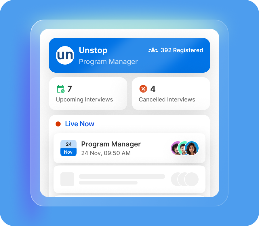 Set up AI interview scheduling workflows in minutes with zero manual effort