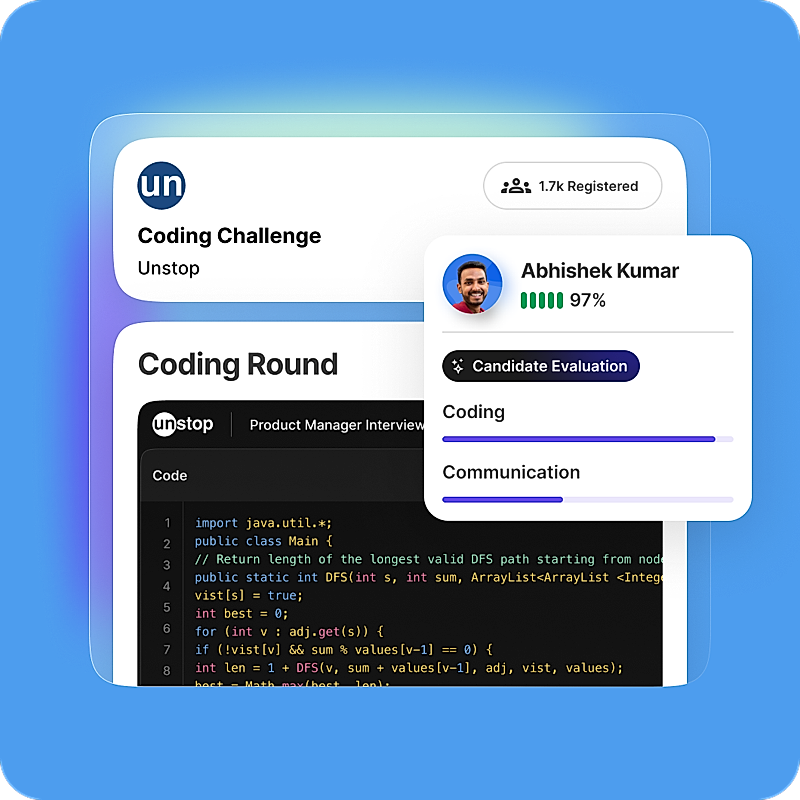 AI-powered online assessments and engagement platform for skills-first professional hiring.