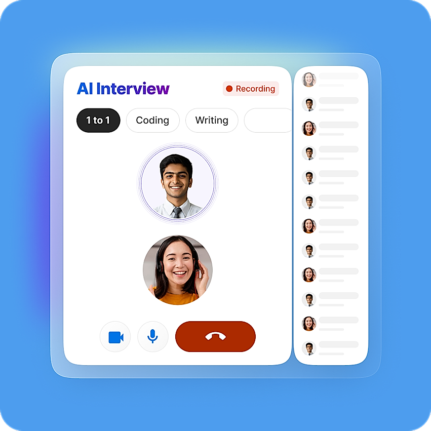 AI-powered interview platform for bias-free lateral hiring decisions, faster.