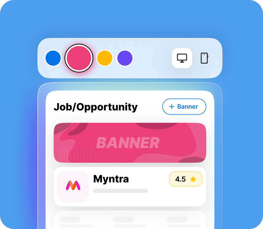Unstop’s build your talent community platform helps you to custom-create a talent space to showcase your unique employer brand, culture, and values, positioning your organization as the employer of choice.
