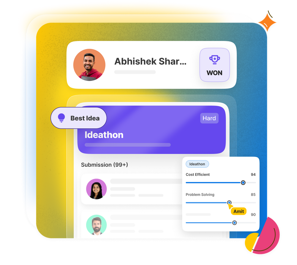 The best-in-class ideathon platform with AI screening of participants, an applicant tracking system (ATS), and a unified dashboard with deep AI insights.