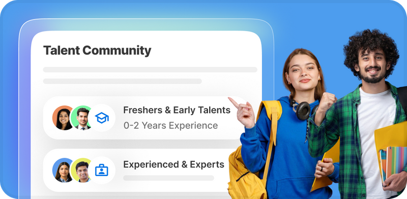 The best AI talent sourcing platform with pre-engaged unstoppable community of  32M+ students & early talent.