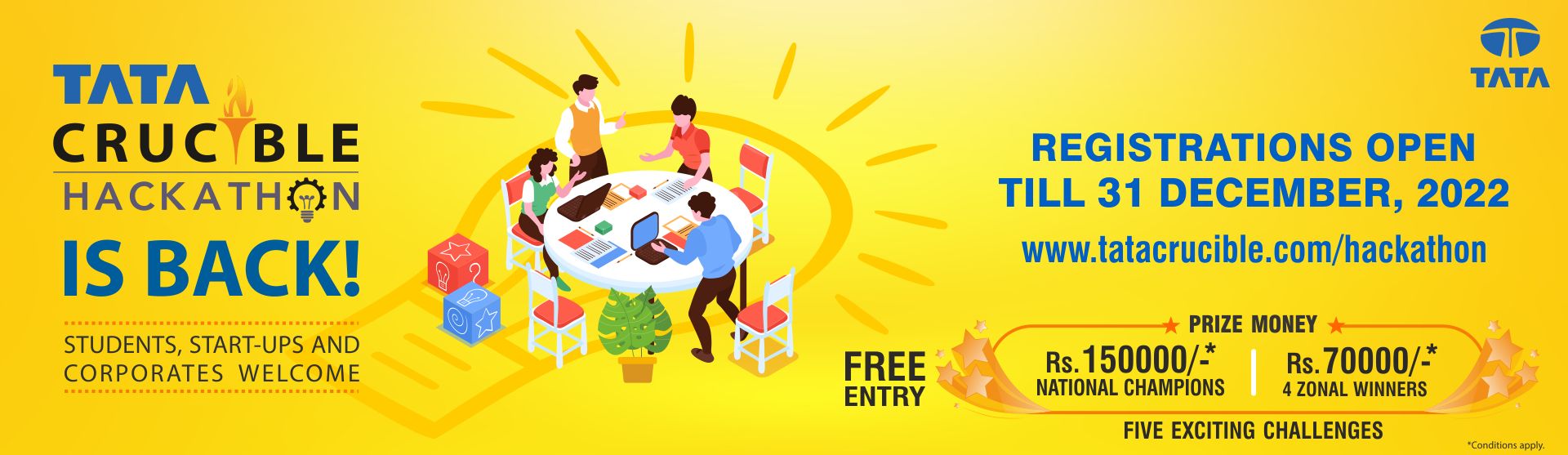 Tata Crucible Hackathon 2022 by Tata! // Unstop