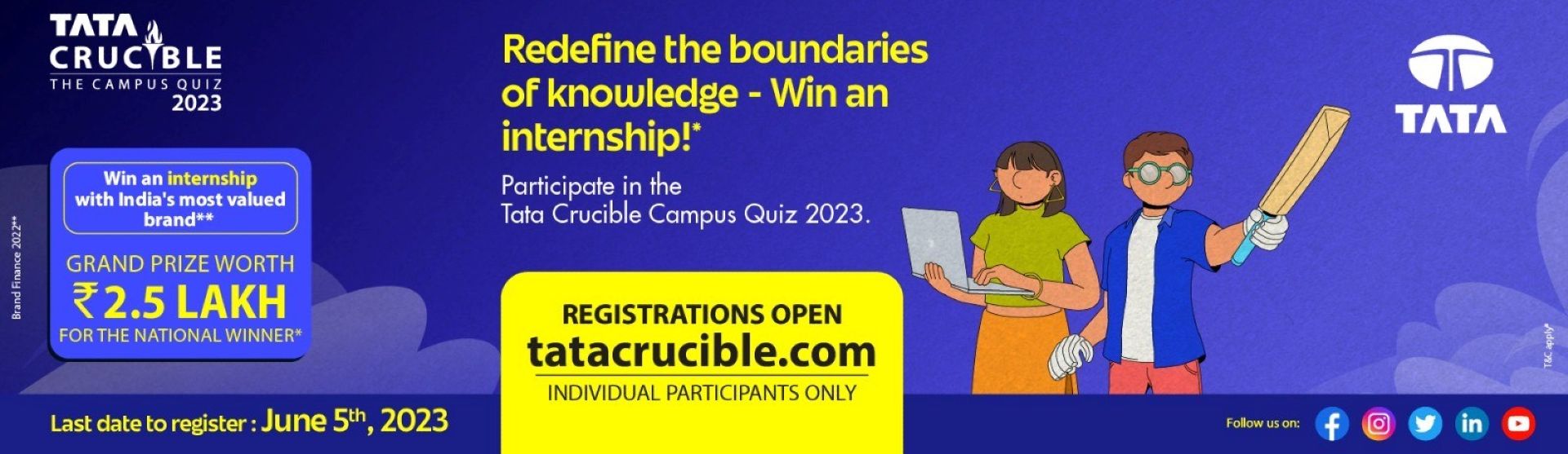 Tata Crucible Campus Quiz 2023 by Tata Reviews