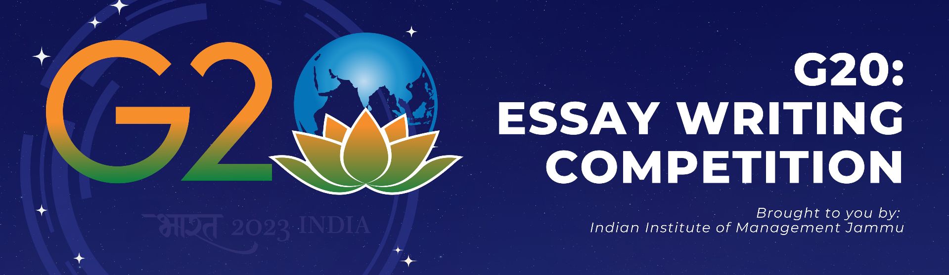 Participate in the G20: Essay Writing Competition before 27 Aug 23, 05:00 AM CUT
