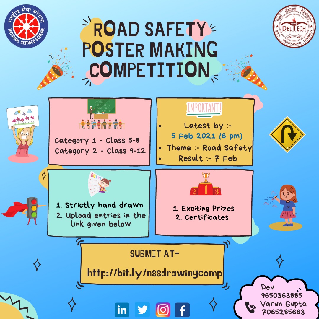 School children show off artistic skills in road safety poster competition  - National Highways