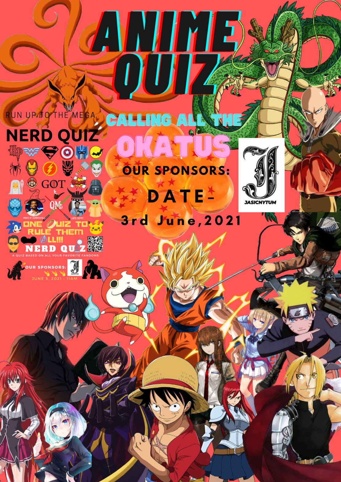 Synapse  Synapse2K19  Presenting The ANIME QUIZ For the FIRST TIME  in MAMC By Quaesitum the quiz club of Pravachya Our Literary  Society Date 26 MARCH 19 Venue New Lecture Theatre