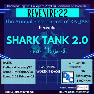 SHARK TANK 2.0: Pitch it to Win it. competition for All register now! and  win 5000 // Unstop